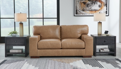 5730235 Lombardia Leather Loveseat Leather, Tumbleweed sku 5730235