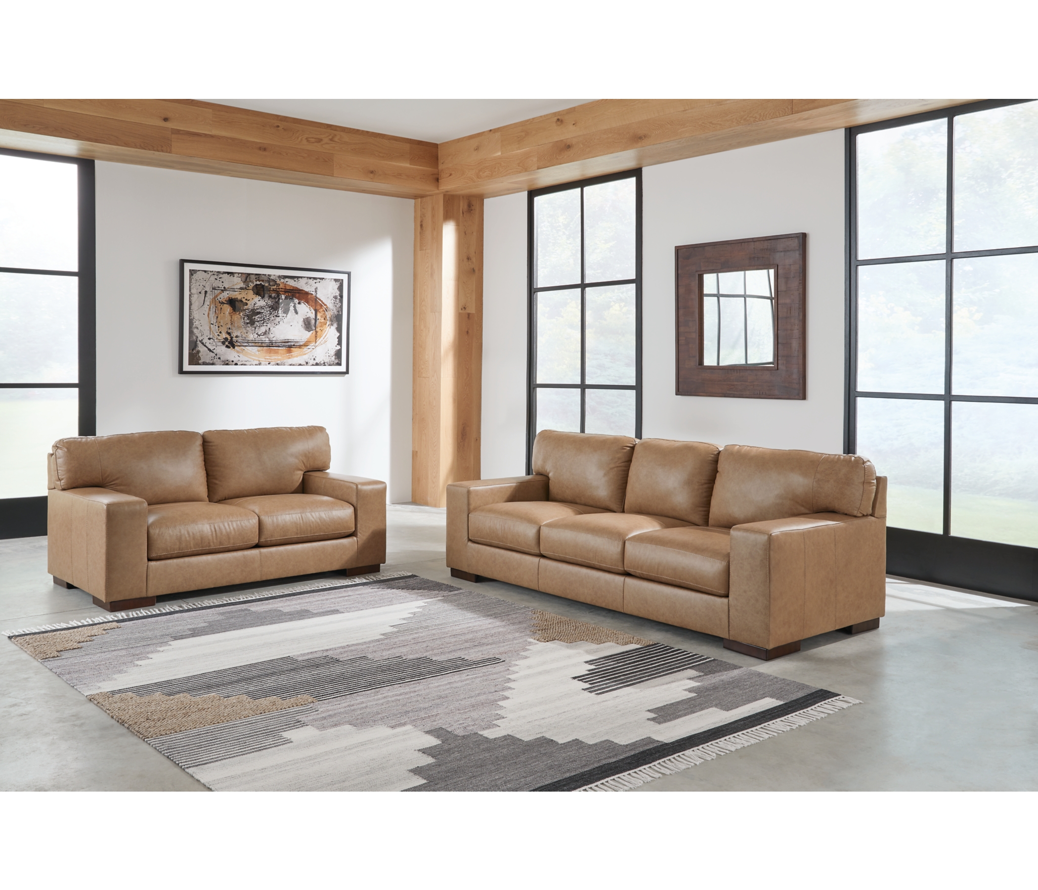 Lombardia Sofa and Loveseat, Tumbleweed, large