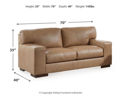 Lombardia Loveseat, Tumbleweed, large