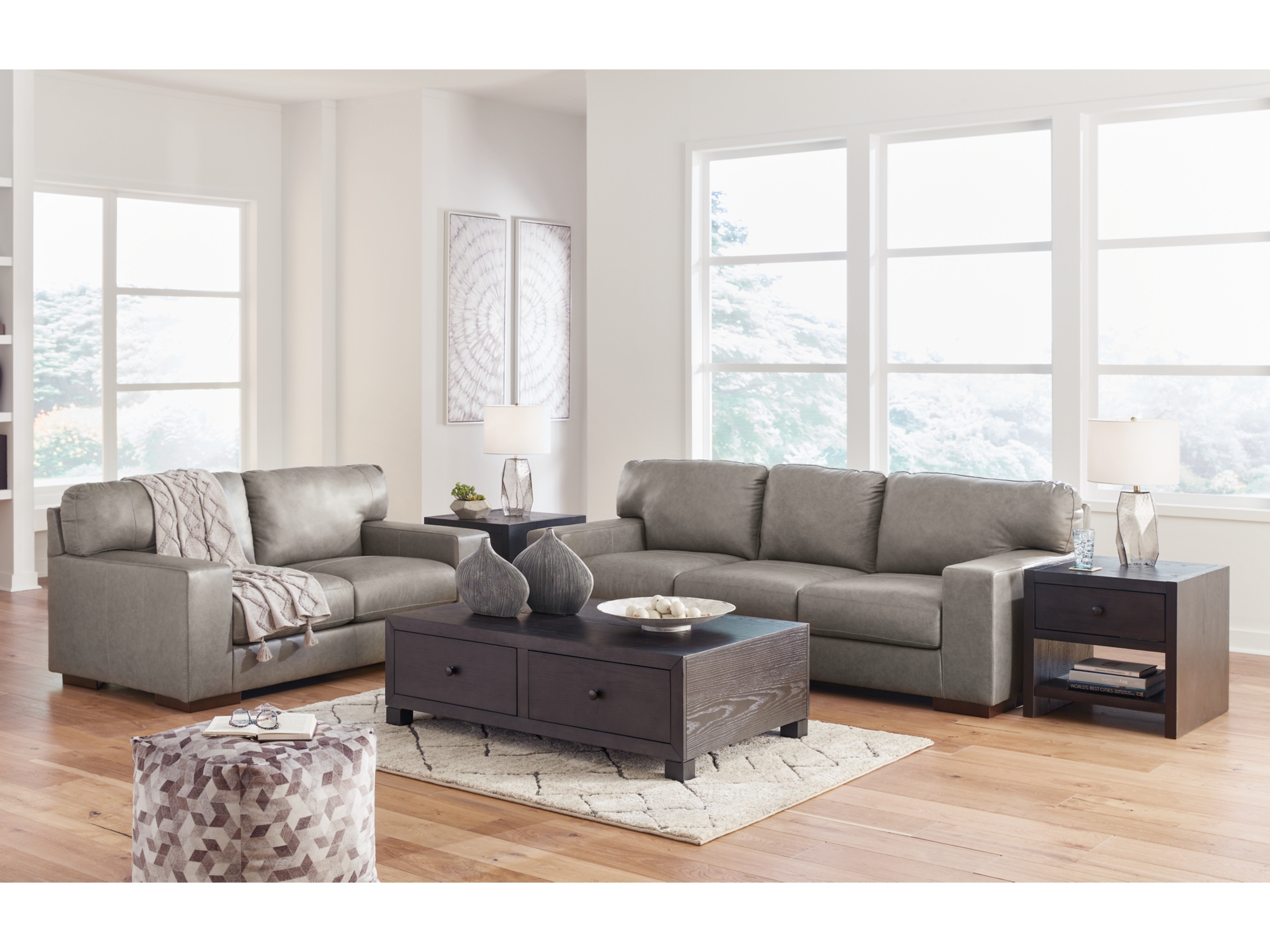Lombardia Leather Sofa and Loveseat chair 