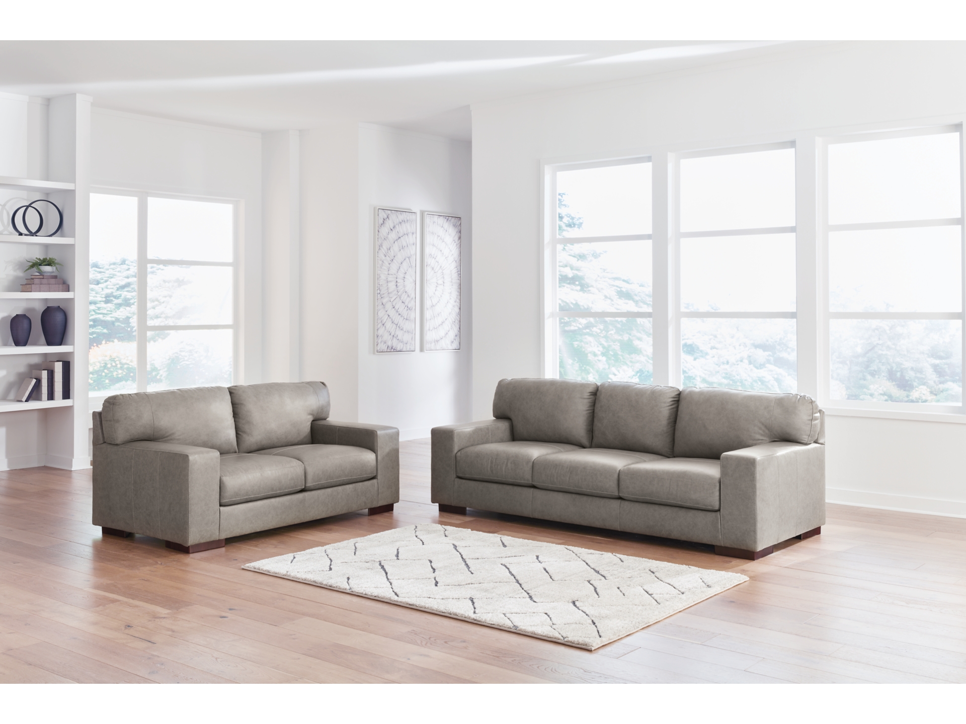 Image 1 of Lombardia Leather Sofa and Loveseat chair 
