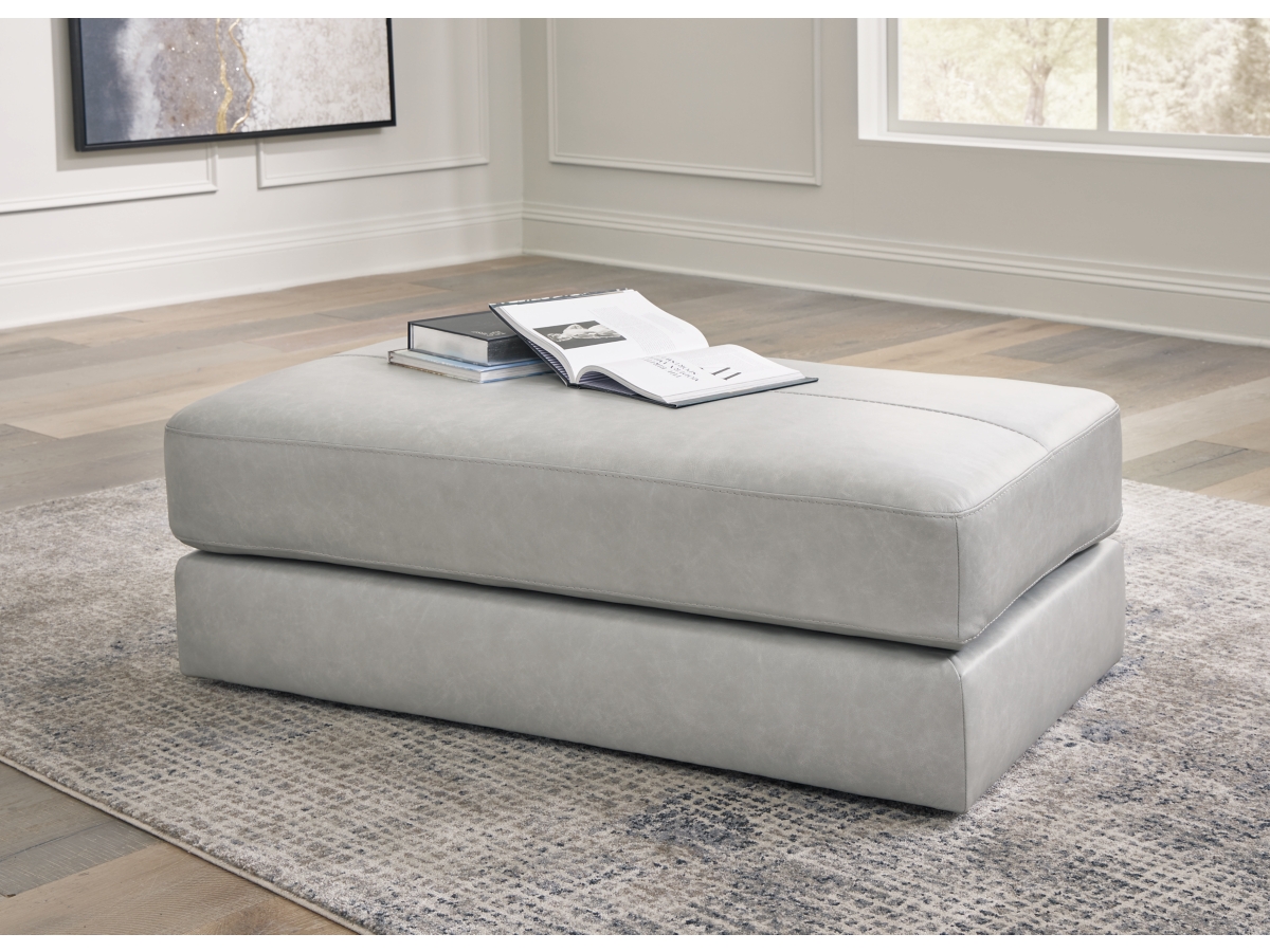 Amiata Oversized Accent Ottoman - Glacier