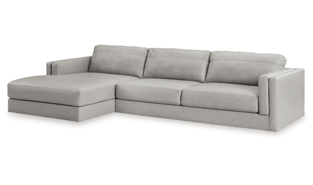 Amiata 2-Piece Leather Sectional with Chaise