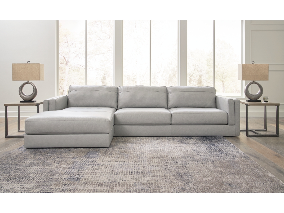 Amiata 2-Piece Leather Sectional with Chaise | Ashley