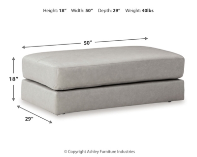 Amiata Oversized Accent Ottoman Dimensions