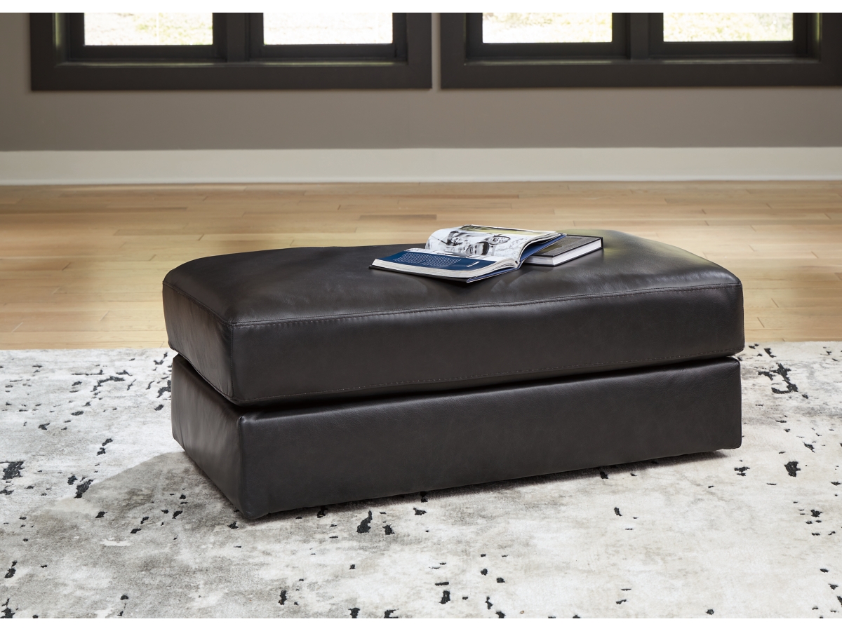 Amiata Leather Ottoman | Ashley