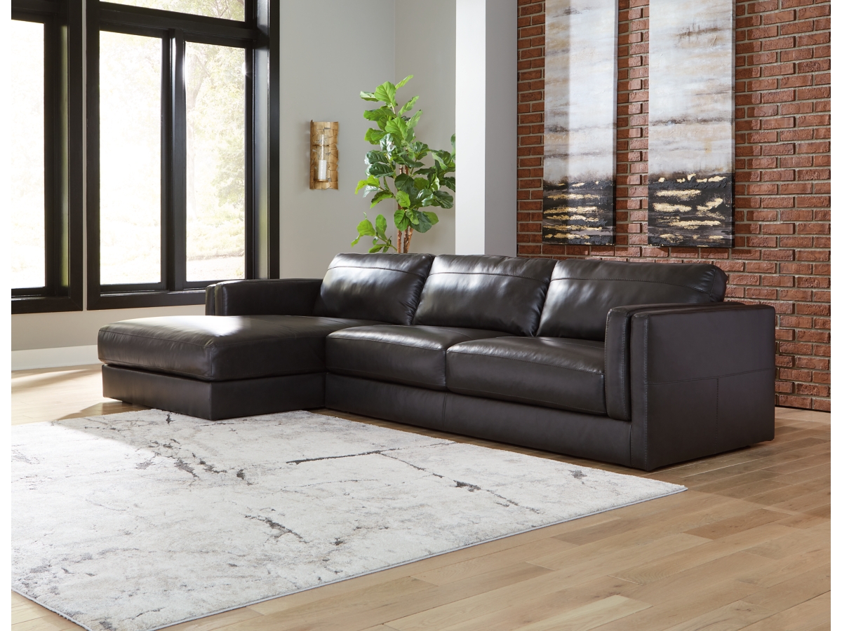 2 piece sectional with chaise leather discount