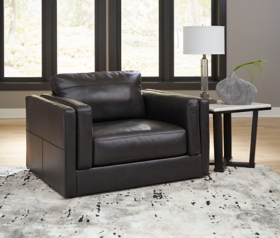 5740523 Amiata Oversized Leather Chair Leather, Onyx sku 5740523