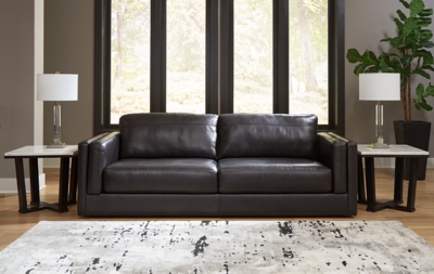 5740538 Amiata Leather Sofa Leather, Onyx sku 5740538