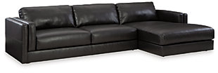 Amiata 2-Piece Sectional with Chaise, Onyx, large