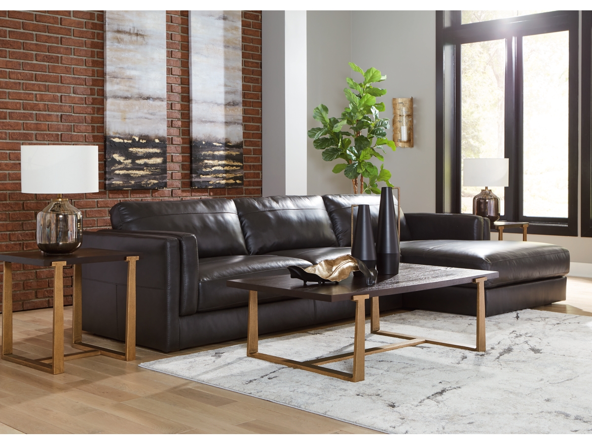 Two piece leather sectional hotsell
