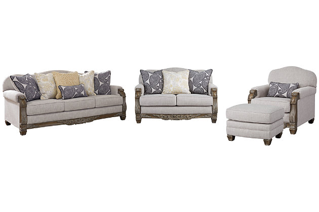 Sylewood Sofa Loveseat Chair And, Sofa Loveseat Chair Ottoman Set