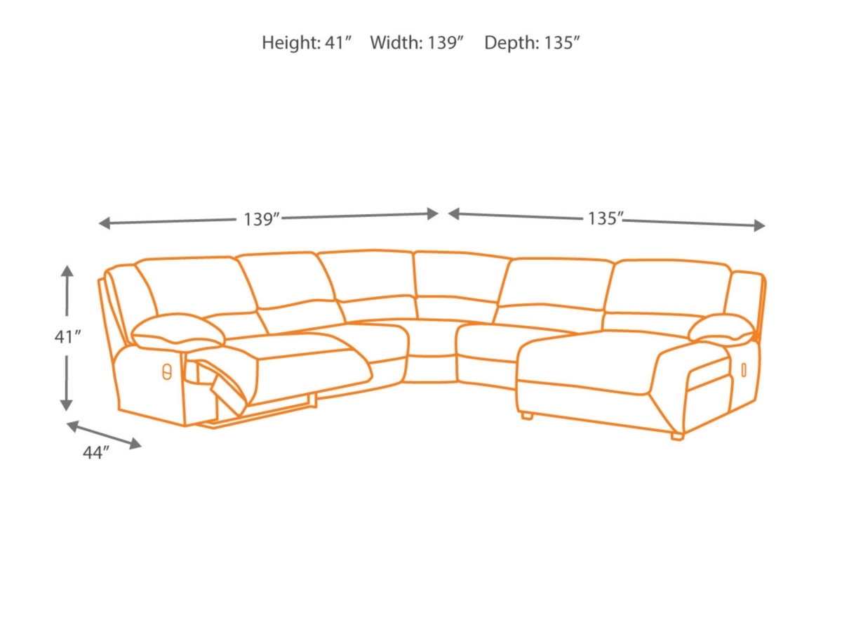 Hogan 5 piece sectional best sale