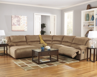 Hogan 5 Piece Reclining Sectional With Chaise Ashley Furniture