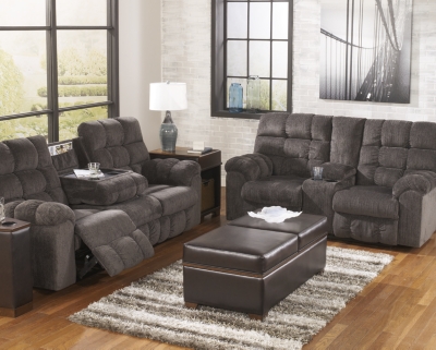 Acieona Reclining Sofa with Drop Down Table, , large