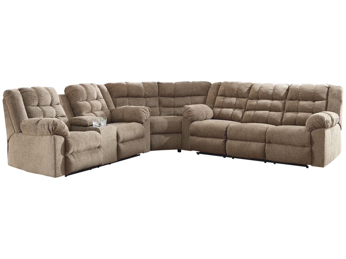 Workhorse 3 Piece Reclining Sectional Ashley