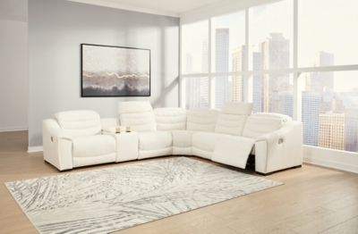 Next-Gen Gaucho 6-Piece Power Reclining Sectional, Chalk, rollover