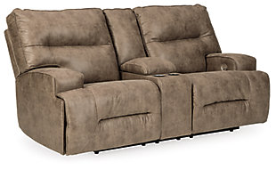 Hazenburg Power Reclining Loveseat with Console, , large