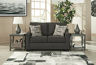 Lucina Loveseat, Charcoal, rollover