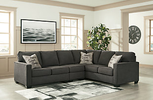 Lucina 3-Piece Sectional, Charcoal, rollover