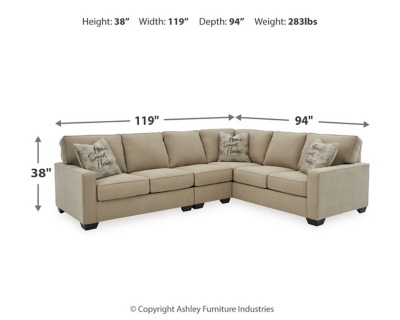 Lucina 3-Piece Sectional, Quartz, large