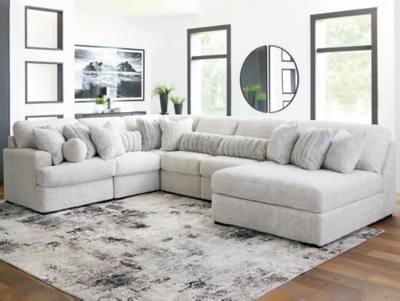Snodoodle 6-Piece Sectional with Chaise, Arctic, rollover