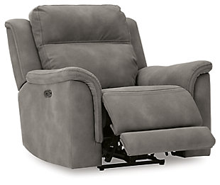 It’s time to rethink the way you relax—and time to experience the joys of the Next-Gen DuraPella power recliner. Taking a fashion-forward approach to the art of relaxation, the recliner—with a one-touch power control and an energy-efficient USB plug-in—will elevate your style and raise your standard of living. Its zero-gravity mechanism lifts the ottoman higher than traditional recliners to improve circulation. And talk about low maintenance. This designer recliner is wrapped in durable, water-repellent upholstery that's family- and pet-friendly.One-touch power control with adjustable positions, Easy View™ adjustable headrest and zero-draw USB plug-in | Zero-draw technology only consumes power when the USB receptacle is in use | Corner-blocked frame with metal reinforced seat | Attached back and seat cushions | High-resiliency foam cushions wrapped in thick poly fiber | Zero-gravity mechanism (raises the ottoman to improve circulation) | Extended ottoman for enhanced comfort | Water-repellent polyester/polyurethane (faux leather) upholstery | Power cord included; UL Listed | Estimated Assembly Time: 15 Minutes