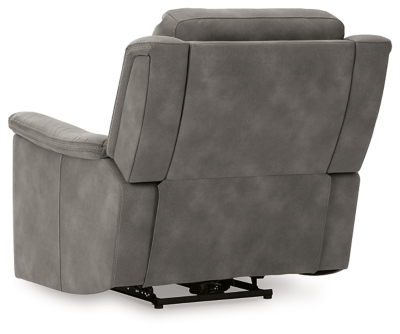 It’s time to rethink the way you relax—and time to experience the joys of the Next-Gen DuraPella power recliner. Taking a fashion-forward approach to the art of relaxation, the recliner—with a one-touch power control and an energy-efficient USB plug-in—will elevate your style and raise your standard of living. Its zero-gravity mechanism lifts the ottoman higher than traditional recliners to improve circulation. And talk about low maintenance. This designer recliner is wrapped in durable, water-repellent upholstery that's family- and pet-friendly.One-touch power control with adjustable positions, Easy View™ adjustable headrest and zero-draw USB plug-in | Zero-draw technology only consumes power when the USB receptacle is in use | Corner-blocked frame with metal reinforced seat | Attached back and seat cushions | High-resiliency foam cushions wrapped in thick poly fiber | Zero-gravity mechanism (raises the ottoman to improve circulation) | Extended ottoman for enhanced comfort | Water-repellent polyester/polyurethane (faux leather) upholstery | Power cord included; UL Listed | Estimated Assembly Time: 15 Minutes