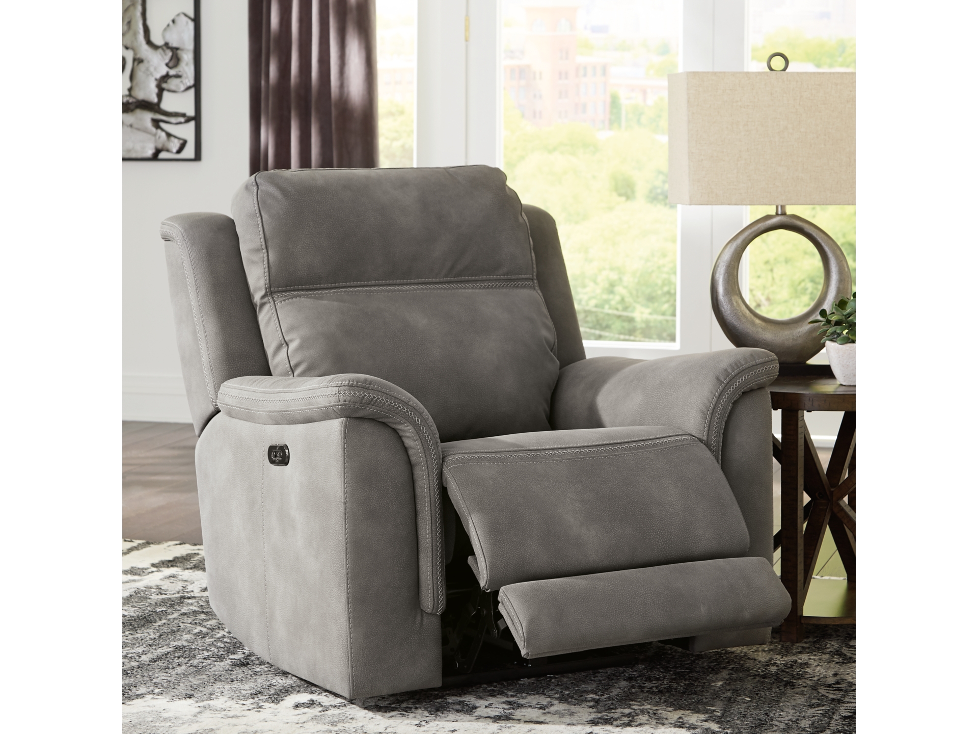 Next-Gen DuraPella Performance Fabric Dual Power Recliner Slate 