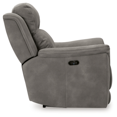 It’s time to rethink the way you relax—and time to experience the joys of the Next-Gen DuraPella power recliner. Taking a fashion-forward approach to the art of relaxation, the recliner—with a one-touch power control and an energy-efficient USB plug-in—will elevate your style and raise your standard of living. Its zero-gravity mechanism lifts the ottoman higher than traditional recliners to improve circulation. And talk about low maintenance. This designer recliner is wrapped in durable, water-repellent upholstery that's family- and pet-friendly.One-touch power control with adjustable positions, Easy View™ adjustable headrest and zero-draw USB plug-in | Zero-draw technology only consumes power when the USB receptacle is in use | Corner-blocked frame with metal reinforced seat | Attached back and seat cushions | High-resiliency foam cushions wrapped in thick poly fiber | Zero-gravity mechanism (raises the ottoman to improve circulation) | Extended ottoman for enhanced comfort | Water-repellent polyester/polyurethane (faux leather) upholstery | Power cord included; UL Listed | Estimated Assembly Time: 15 Minutes