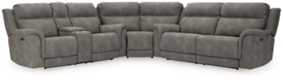 Next-Gen DuraPella 3-Piece Power Reclining Sectional, Slate, large