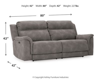 Next-Gen DuraPella Power Reclining Sofa, Slate, large