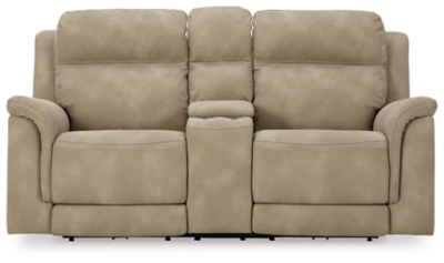 Next-Gen DuraPella Power Reclining Loveseat with Console, Sand, large