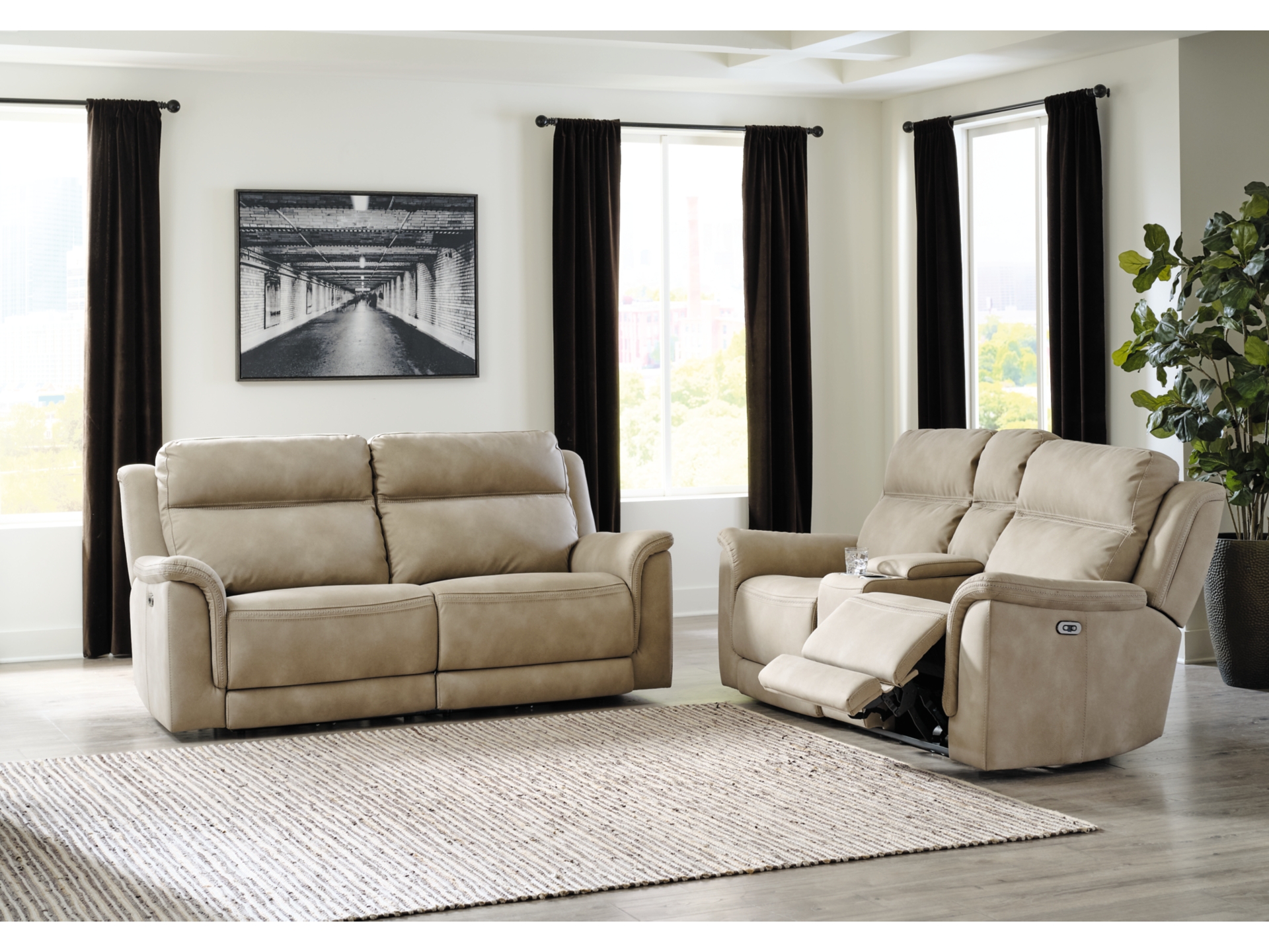Image 0 of Next-Gen DuraPella Performance Fabric Dual Power Reclining Sofa and Loveseat
