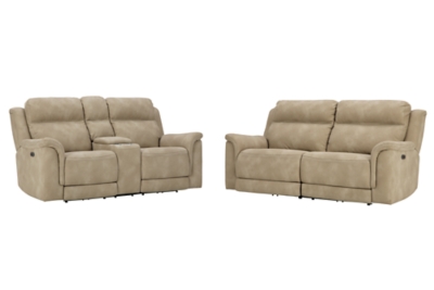 Next Gen DuraPella Dual Power Reclining Sofa and Loveseat Ashley