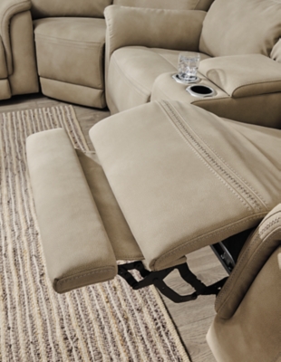 It’s time to rethink the way you relax—and time to experience the joys of the Next-Gen DuraPella power recliner. Taking a fashion-forward approach to the art of relaxation, the recliner—with a one-touch power control and an energy-efficient USB plug-in—will elevate your style and raise your standard of living. Its zero-gravity mechanism lifts the ottoman higher than traditional recliners to improve circulation. And talk about low maintenance. This designer recliner is wrapped in durable, water-repellent upholstery that's family- and pet-friendly.One-touch power control with adjustable positions, Easy View™ adjustable headrest and zero-draw USB plug-in | Zero-draw technology only consumes power when the USB receptacle is in use | Corner-blocked frame with metal reinforced seat | Attached back and seat cushions | High-resiliency foam cushions wrapped in thick poly fiber | Zero-gravity mechanism (raises the ottoman to improve circulation) | Extended ottoman for enhanced comfort | Water-repellent polyester/polyurethane (faux leather) upholstery | Power cord included; UL Listed | Estimated Assembly Time: 15 Minutes