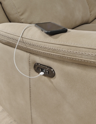 It’s time to rethink the way you relax—and time to experience the joys of the Next-Gen DuraPella power recliner. Taking a fashion-forward approach to the art of relaxation, the recliner—with a one-touch power control and an energy-efficient USB plug-in—will elevate your style and raise your standard of living. Its zero-gravity mechanism lifts the ottoman higher than traditional recliners to improve circulation. And talk about low maintenance. This designer recliner is wrapped in durable, water-repellent upholstery that's family- and pet-friendly.One-touch power control with adjustable positions, Easy View™ adjustable headrest and zero-draw USB plug-in | Zero-draw technology only consumes power when the USB receptacle is in use | Corner-blocked frame with metal reinforced seat | Attached back and seat cushions | High-resiliency foam cushions wrapped in thick poly fiber | Zero-gravity mechanism (raises the ottoman to improve circulation) | Extended ottoman for enhanced comfort | Water-repellent polyester/polyurethane (faux leather) upholstery | Power cord included; UL Listed | Estimated Assembly Time: 15 Minutes