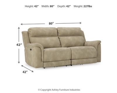 Next-Gen DuraPella Power Reclining Sofa, Sand, large