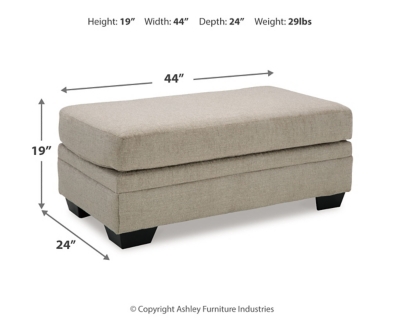 Stonemeade Ottoman, Taupe, large