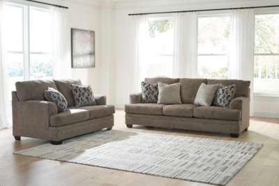 Stonemeade Sofa and Loveseat, Nutmeg