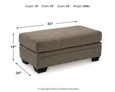Stonemeade Ottoman, Nutmeg, large