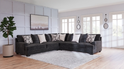 Lavernett 3-Piece Sectional, Charcoal