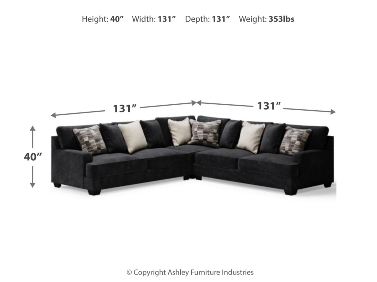 Lavernett 3 Piece Sectional