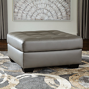 Donlen Oversized Accent Ottoman, Gray, rollover