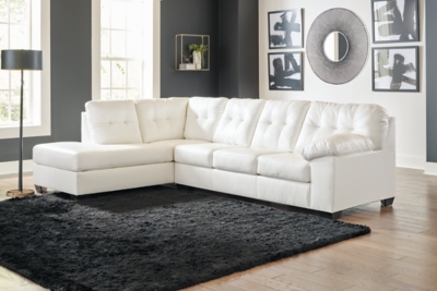 White sectional deals ashley furniture