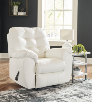 Donlen Recliner, White, rollover