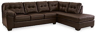 Donlen 2-Piece Sectional with Chaise, Chocolate, large