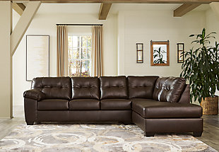 Donlen 2-Piece Sectional with Chaise, Chocolate, rollover