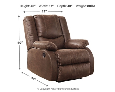 Bladewood Recliner, Coffee, large