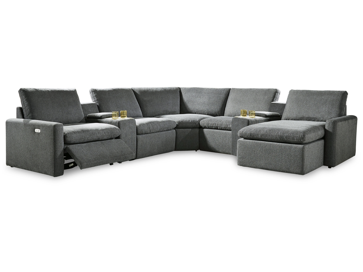 Hartsdale 7-Piece Power Reclining Modular Sectional with Console and Chaise